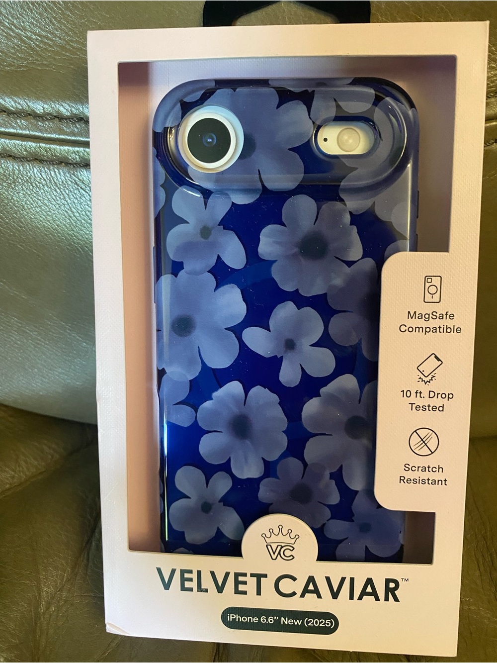 Velvet Caviar iPhone Case 6.6" Floral - Blue iPhone 17 Air Midnight Blossom